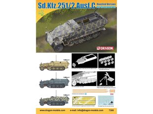 Конструктор Dragon - Sd.Kfz.251/2 Ausf.C (Rivetted Version mit Granatwerfer), 1/72, 7308 цена и информация | Dragon Товары для детей и младенцев | pigu.lt