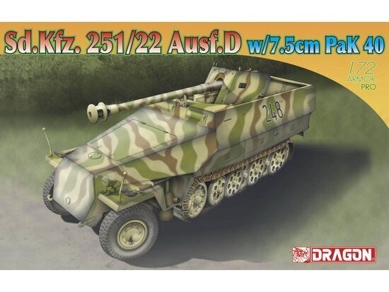 Konstruktorius Dragon Sd.Kfz. 251/22 Ausf.D w/7.5cm PaK 40, 1/72, 7351 kaina ir informacija | Konstruktoriai ir kaladėlės | pigu.lt