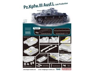 Конструктор Dragon - Pz.Kpfw. III Ausf. L late production, 1/72, 7645 цена и информация | Dragon Товары для детей и младенцев | pigu.lt