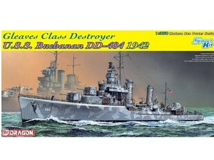 Konstruktorius Dragon Gleaves Class Destroyer U.S.S. Buchanan DD-484 (1942), 1/350, 1021 kaina ir informacija | Konstruktoriai ir kaladėlės | pigu.lt