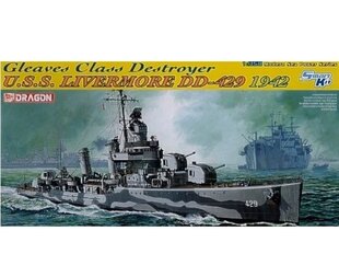 Konstruktorius Dragon Gleaves Class Destroyer USS Livermore DD-429 (1942), 1/350, 1027 kaina ir informacija | Konstruktoriai ir kaladėlės | pigu.lt