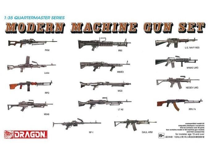 Konstruktorius Dragon Modern Machine Gun Set, 1/35, 3806 kaina ir informacija | Konstruktoriai ir kaladėlės | pigu.lt