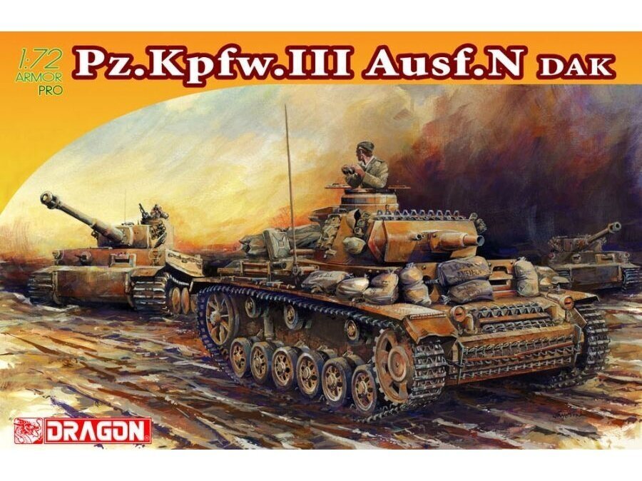 Konstruktorius Dragon Pz.Kpfw. III Ausf. N, 1/72, 7386 kaina ir informacija | Konstruktoriai ir kaladėlės | pigu.lt