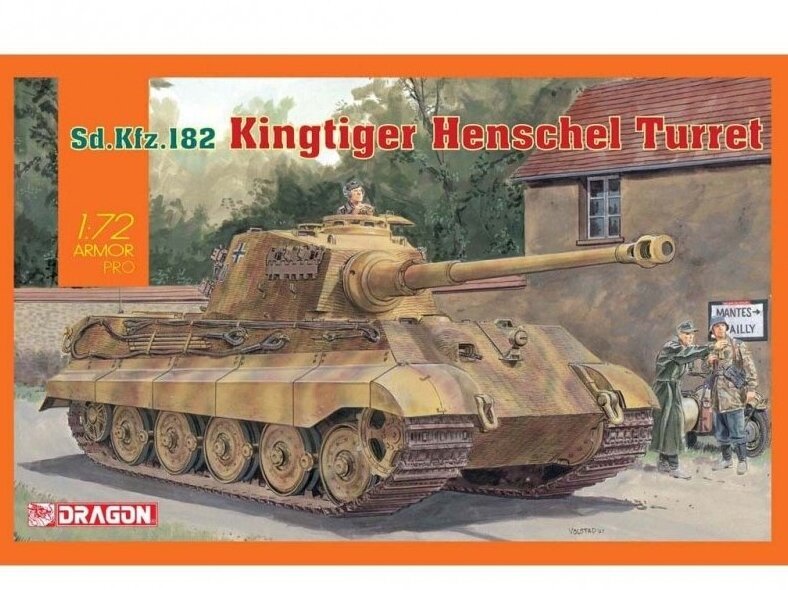 Konstruktorius Dragon Sd.Kfz.182 Kingtiger Henschel Turret, 1/72, 7558 kaina ir informacija | Konstruktoriai ir kaladėlės | pigu.lt