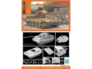 Konstruktorius Dragon Sd.Kfz.182 Kingtiger Henschel Turret, 1/72, 7558 kaina ir informacija | Konstruktoriai ir kaladėlės | pigu.lt