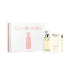 Rinkinys Calvin Klein Eternity EDP moterims: Kūno losjonas 100 ml + kvapusis vanduo 100 ml + kvapusis vanduo 10 ml kaina ir informacija | Kvepalai moterims | pigu.lt