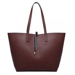 Комплект женской сумочки Maia Brown из 2-х предметов, двухсторонний, коричневый/бирюзовый цена и информация | Женские сумки | pigu.lt