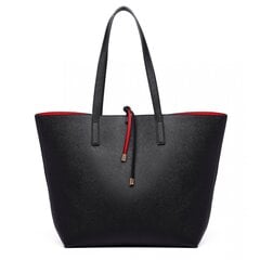 Комплект женской сумочки Maia Black из 2-х предметов, двухсторонний, черный/красный цена и информация | Женская сумка Bugatti | pigu.lt