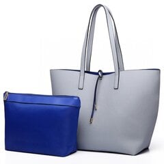Комплект женской сумочки Maia Grey из 2-х предметов, двухсторонний, серый/синий цена и информация | Женские сумки | pigu.lt