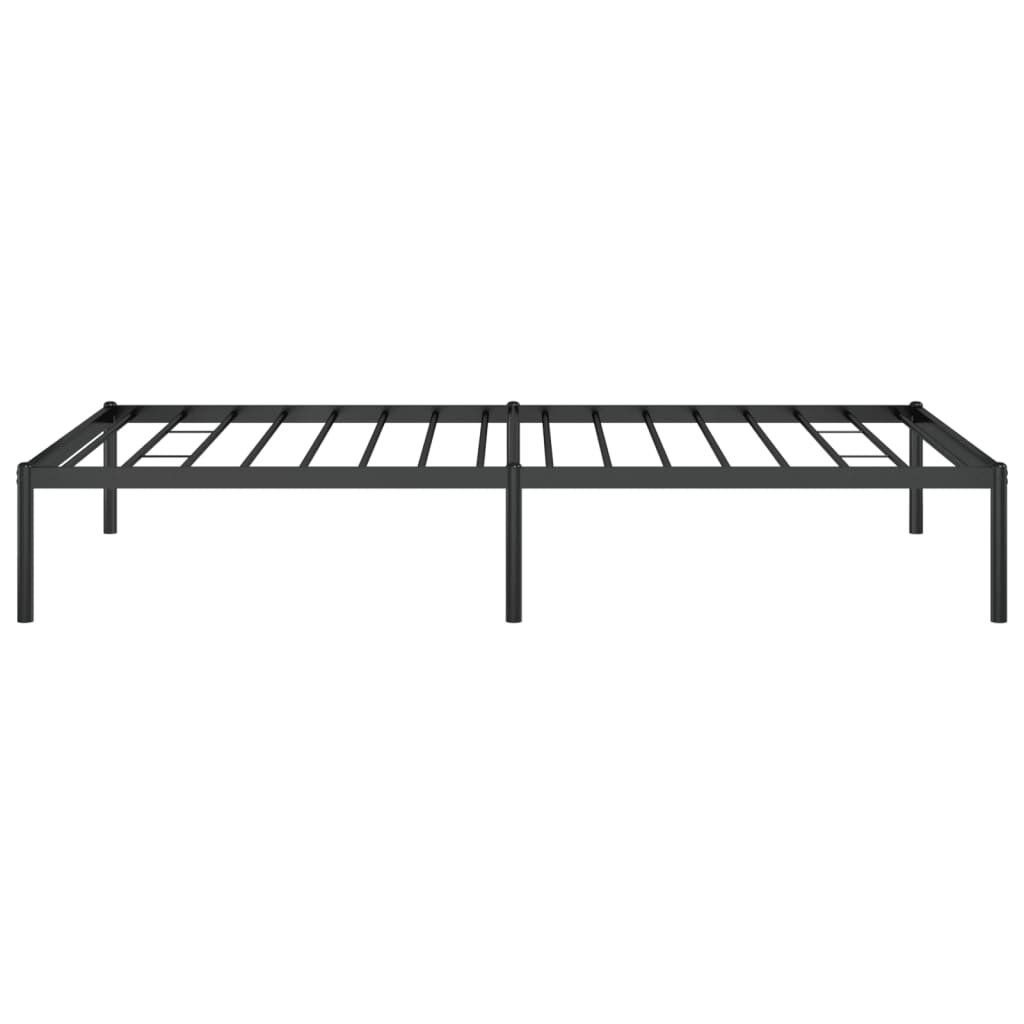 vidaXL Metalinis lovos rėmas, juodos spalvos, 100x190cm kaina ir informacija | Lovos | pigu.lt