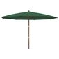 Sodo skėtis nuo saulės vidaXL 400x273cm, žalias цена и информация | Skėčiai, markizės, stovai | pigu.lt