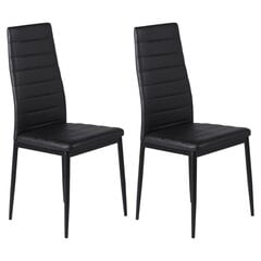 2-jų valgomojo kėdžių komplektas Venture Home, juodas цена и информация | Стулья для кухни и столовой | pigu.lt