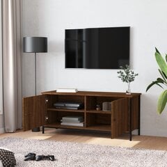 vidaXL TV spintelė su durelėmis, ruda ąžuolo, 102x35x45cm, mediena kaina ir informacija | TV staliukai | pigu.lt