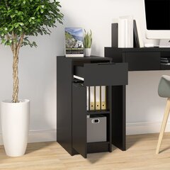 vidaXL Rašomojo stalo spintelė, juoda, 33,5x50x75cm, apdirbta mediena kaina ir informacija | Svetainės spintelės | pigu.lt