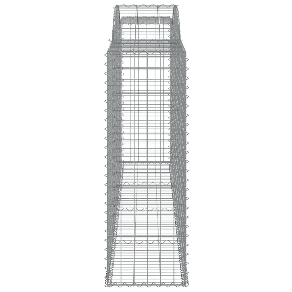 Išlenkti gabiono krepšiai vidaXL, 300x50x140/160cm kaina ir informacija | Tvoros ir jų priedai | pigu.lt