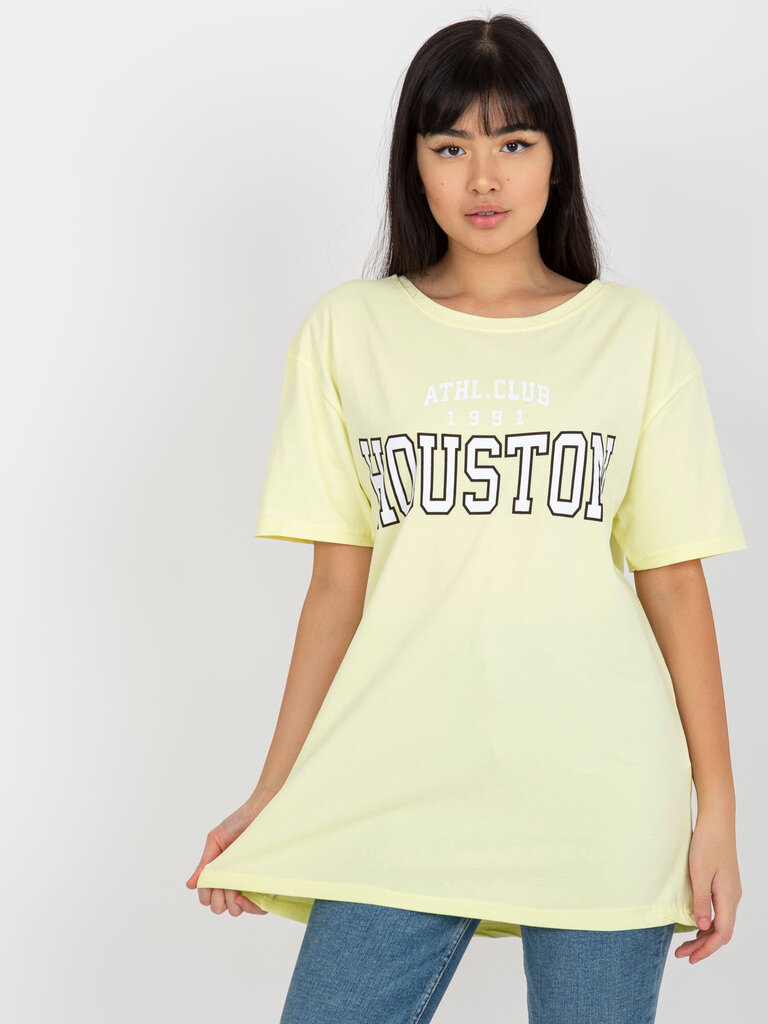 Marškinėliai moterims Ex Moda 2016103346530, geltoni kaina ir informacija | Marškinėliai moterims | pigu.lt