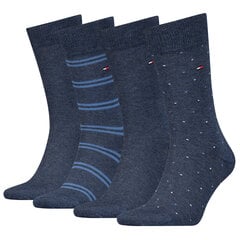 Tommy Hilfiger vyriškos kojinės 4 vnt. dovanų dėžutėje, mėlynos spalvos kaina ir informacija | Vyriškos kojinės | pigu.lt