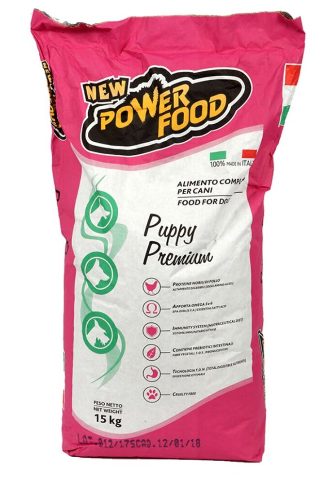 Power Food Premium šuniukams su vištiena, 15 kg kaina ir informacija | Sausas maistas šunims | pigu.lt