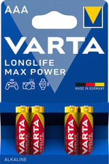 Батарейки Varta AAA Longlife Max Power, 12 шт. цена и информация | Батарейки | pigu.lt