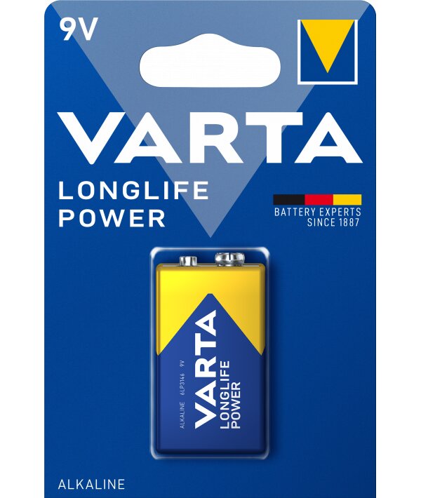 Varta 9V Longlife Power baterijos, 4 vnt. kaina ir informacija | Elementai | pigu.lt