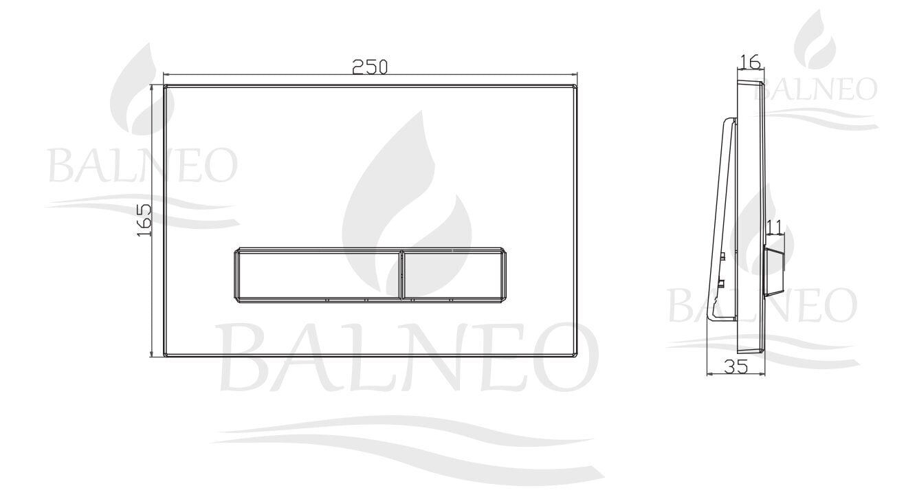 Pakabinamo klozeto komplektas Balneo Fix-Frame Slim potinkinis rėmas su chromo mygtuku LXO ir Luxa kompaktišku klozetu kaina ir informacija | Klozetai | pigu.lt