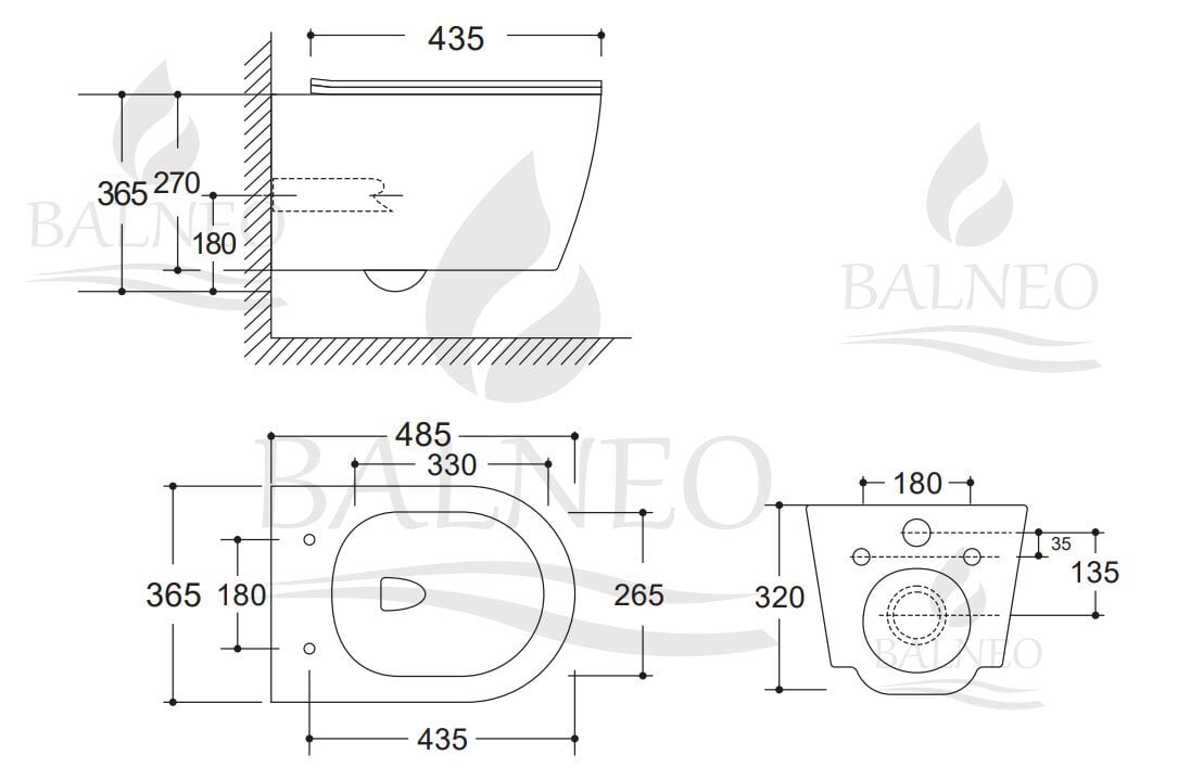 Pakabinamo klozeto komplektas Balneo Fix-Frame Slim potinkinis rėmas su chromo mygtuku LXO ir Luxa kompaktišku klozetu kaina ir informacija | Klozetai | pigu.lt