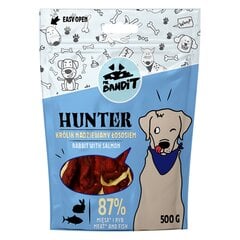 Mr. Bandit hunter triušių ausytės su žuvimi, 500 g цена и информация | Лакомства для собак | pigu.lt