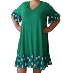 Женское вискозное платье с воланами Moda Italia, зеленое цена и информация | Платья | pigu.lt
