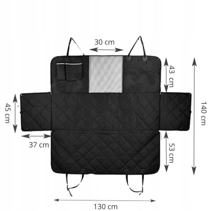 Automobilio galinės sėdynės kilimėlis šunims transportuoti, 140 cm x 130 cm kaina ir informacija | Kelioniniai reikmenys | pigu.lt