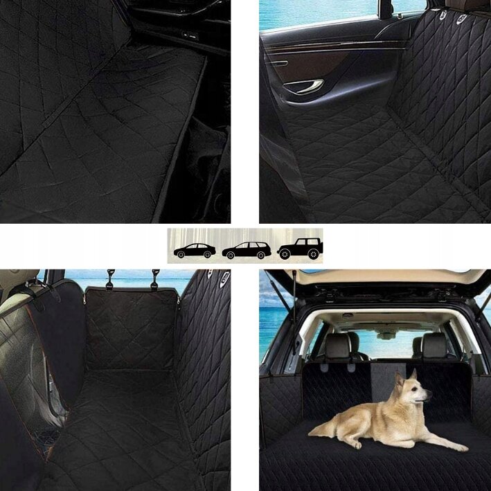 Automobilio galinės sėdynės kilimėlis šunims transportuoti, 140 cm x 130 cm kaina ir informacija | Kelioniniai reikmenys | pigu.lt