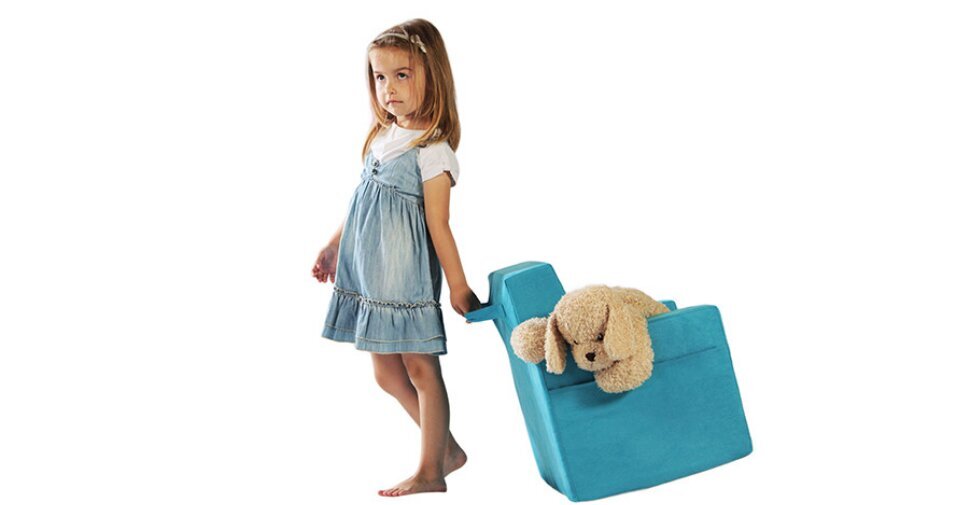 Vaikiškas fotelis, 52x50 cm, mėlynas kaina ir informacija | Vaikiški sėdmaišiai, foteliai, pufai | pigu.lt