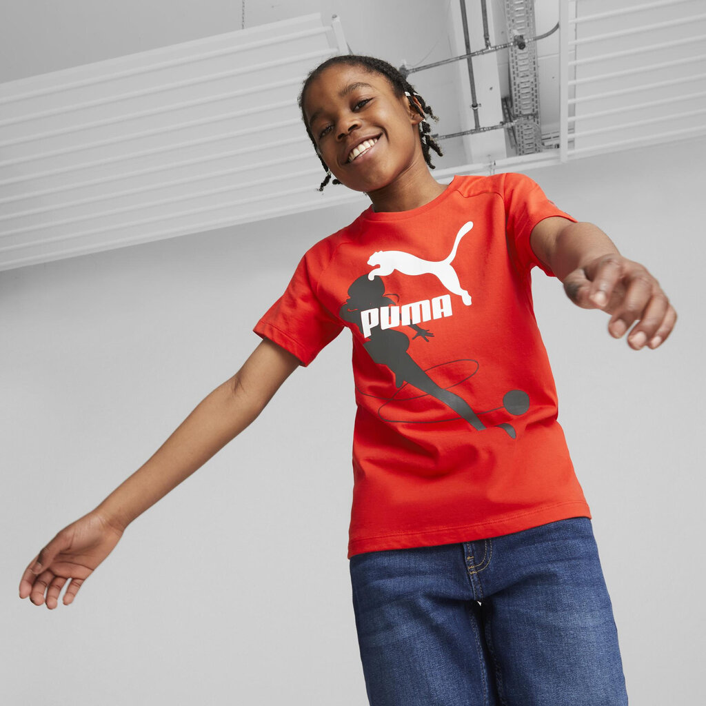 Puma marškinėliai paaugliams X Miraculous Tee 538683 20, raudoni kaina ir informacija | Marškinėliai berniukams | pigu.lt