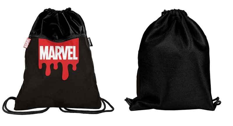 Maišelis sportinei aprangai Paso Keršytojai (Marvel Avengers) AV23PP-713, juodas kaina ir informacija | Kuprinės mokyklai, sportiniai maišeliai | pigu.lt