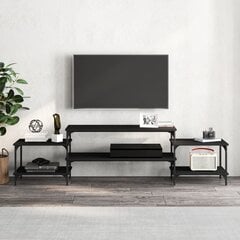 vidaXL Televizoriaus spintelė, juodos spalvos, 197x35x52cm, mediena kaina ir informacija | TV staliukai | pigu.lt