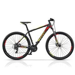 Kalnų dviratis Cross GRX 7 V 21G, 29", juodas/raudonas kaina ir informacija | Dviračiai | pigu.lt