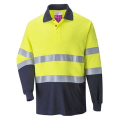 Ugniai atsparūs antistatiniai Polo marškiniai Portwest, juodi/geltoni цена и информация | Рабочая одежда | pigu.lt