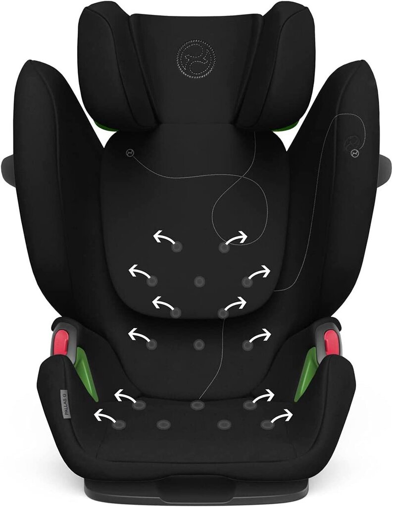 Cybex automobilinė kėdutė Pallas G I-Size, 9-36 kg, Moon Black kaina ir informacija | Autokėdutės | pigu.lt