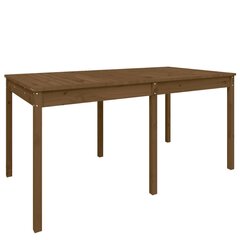 vidaXL Sodo stalas, medaus rudas, 159,5x82,5x76cm, pušies masyvas цена и информация | Садовые столы, столики | pigu.lt