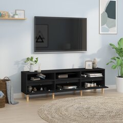 vidaXL Televizoriaus spintelė, juoda, 150x30x44,5cm, apdirbta mediena kaina ir informacija | TV staliukai | pigu.lt