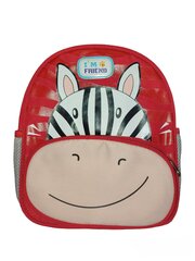 Vaikiška kuprinė Zebras, raudona kaina ir informacija | Kuprinės ir krepšiai | pigu.lt