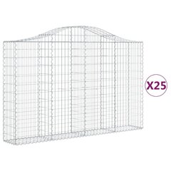 Gabiono krepšiai vidaXL, 200x30x120/140 cm kaina ir informacija | Tvoros ir jų priedai | pigu.lt