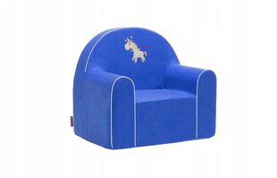 Vaikiškas fotelis, 55x50 cm, mėlynas цена и информация | Детские диваны, кресла | pigu.lt