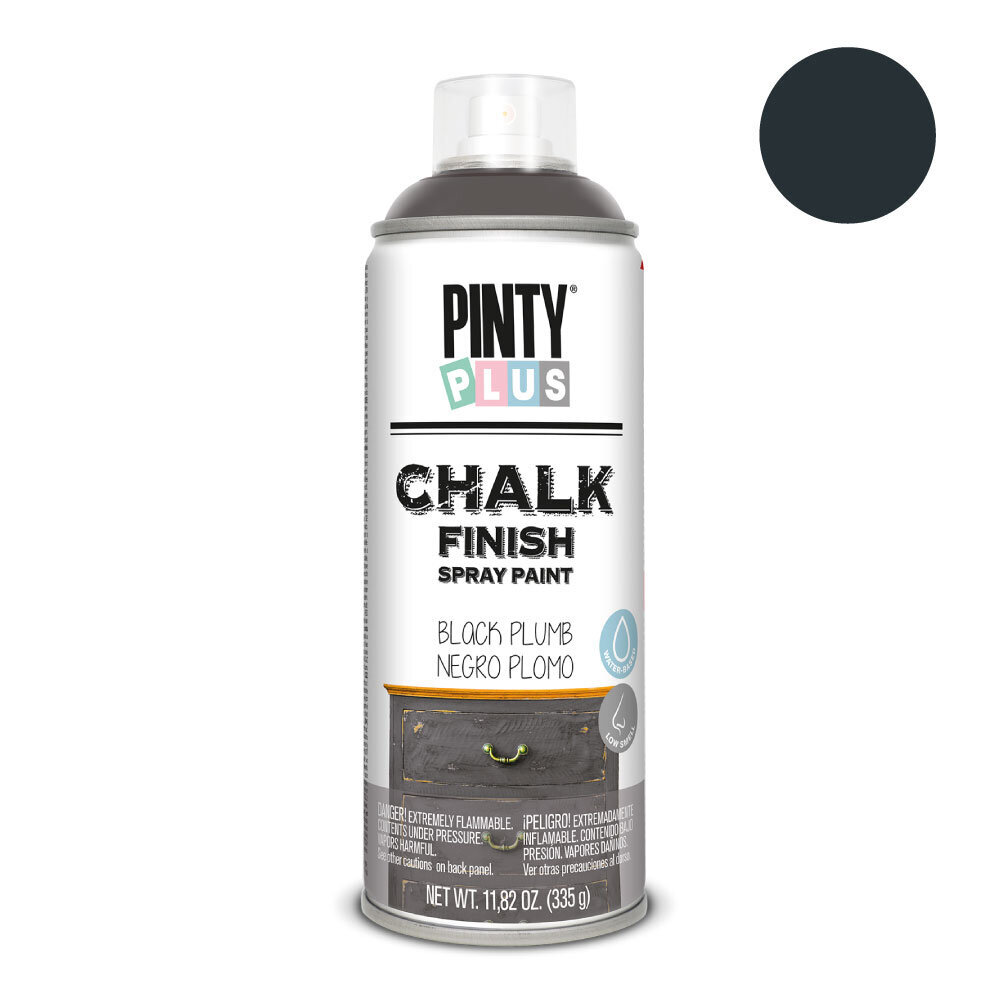 Purškiami dažai PintyPlus Chalk, juodi, 400ml kaina ir informacija | Dažai | pigu.lt