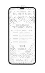 Fonex 3D Ceramic - защитное стекло 10H, iPhone 14 / 13 / 13 PRO, с черной кромкой цена и информация | Защитные пленки для телефонов | pigu.lt
