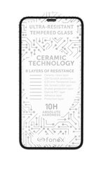 Fonex 3D Ceramic - защитное стекло 10H, iPhone 12 / 12 PRO, с черной кромкой цена и информация | Защитные пленки для телефонов | pigu.lt