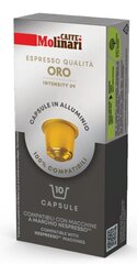 Кофейные капсулы Molinari Oro, 10 шт., совместимые с кофе машиной Nespresso® цена и информация | Кофе, какао | pigu.lt