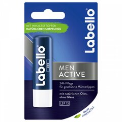 Lūpų balzamas Nivea Men Active Labello, 4,8 g. kaina ir informacija | Lūpų dažai, blizgiai, balzamai, vazelinai | pigu.lt