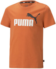 Puma marškinėliai paaugliams Ess+ 2 Col Logo Tee 586985 95, oranžiniai kaina ir informacija | Marškinėliai berniukams | pigu.lt