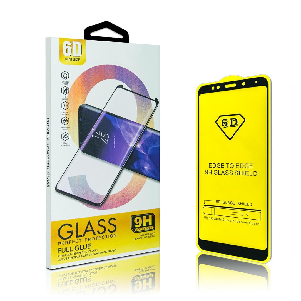 Apsauginis stiklas 6D Full Glue iPhone 12 Mini цена и информация | Apsauginės plėvelės telefonams | pigu.lt