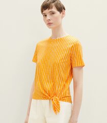 Женская футболка Tom Tailor 1037245*31713, оранжевая/белая, 4066887666896 цена и информация | Женские футболки | pigu.lt